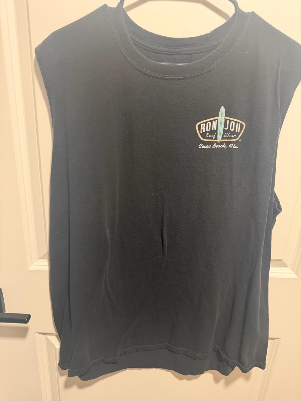 Ron Jon Black Sleeveless Surf Logo Tank Top